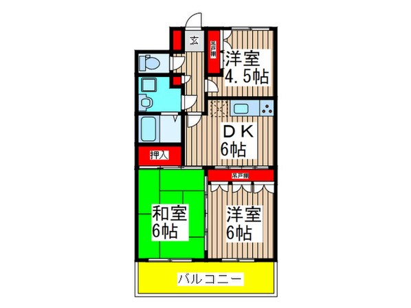 サンヒルズⅡの物件間取画像